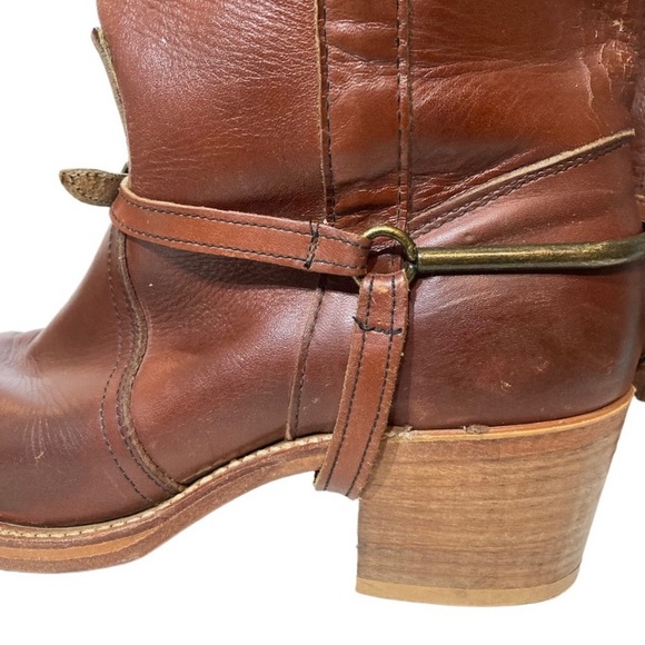 Equestrian Riding boots with spurs brown genuine leather size 10 - Picture 2 of 13